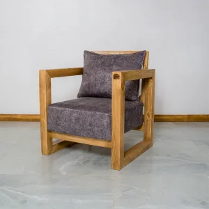 مبل تک نفره چوب بلوط تچرا چوب